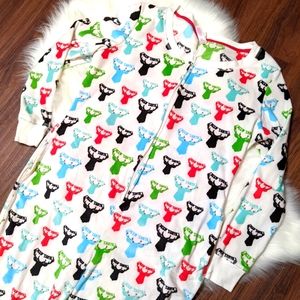 Christmas Deer Santa PJ Onsie / Size M/L